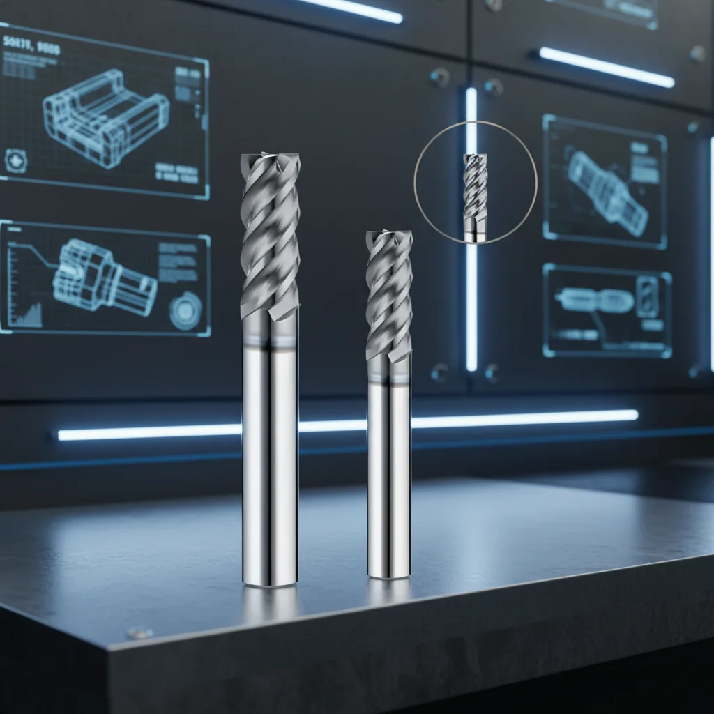8mm Nano-Coated  4-Flute Micro-Grain CNC Milling Cutter Tungsten Carbide End Mill for  High-hard Materials on CNC Machine