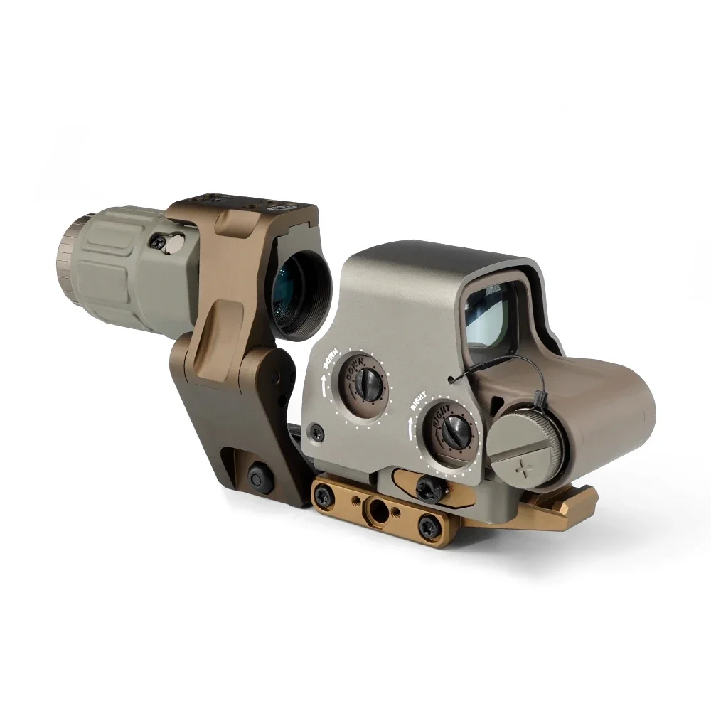 EXPS3 Red Dot Sight with Fast Optic Riser and FTC Mount G33 3X Magnifier Combo with Mil/Flag Full Markings - view 3