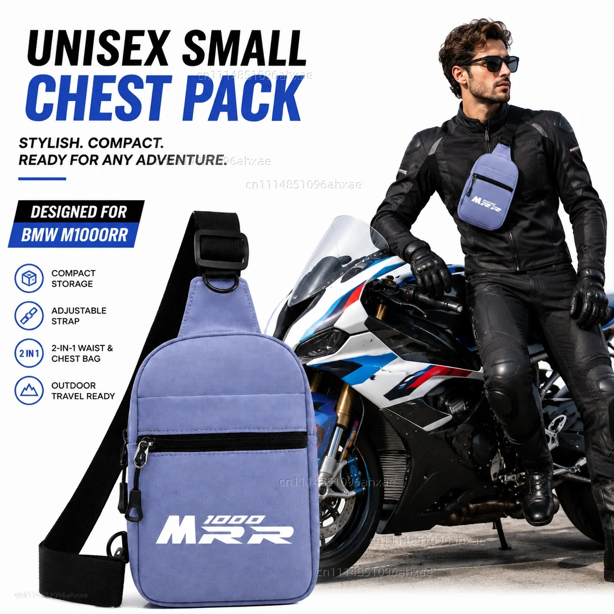 

Motorcycle 2In1 Multi-functional Waist Bag Chest Bag Outdoor Travel Bag Waterproof Riding For BMW M1000RR M 1000 RR 2019-2025