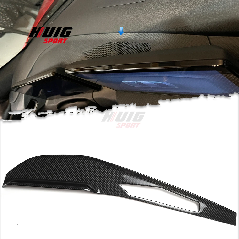 Carbon Fiber For Ford Mustang GT S650 2024 Car Interior Console Display Screen Panel Dashboard Side Strip Cover Trim Accessories