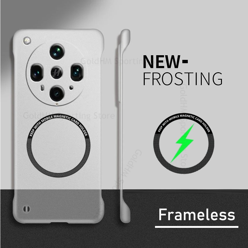 

For Magsafe Phone Frameless Tough Case For Oppo Find X8 Ultra Wireless Charger Matte Magnetic Back Cover Find X8 X6 Pro X7 Ultra