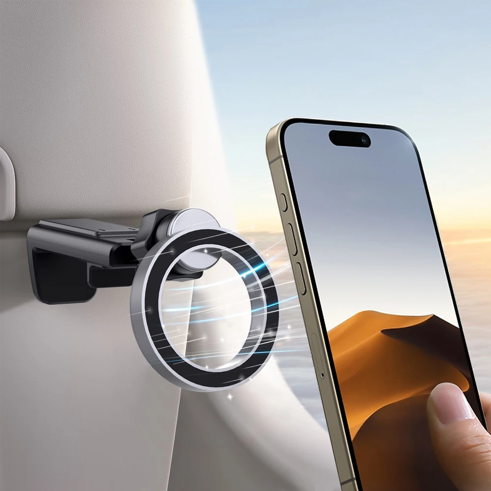 Untoom Magnetic Airplane Phone Holder Multi Functional Portable Travel Flight Cellphone Stand Desk Foldable Adjustable Bracket