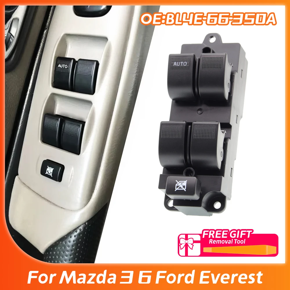 BL4E-66-350A BL4E-66-350 Front Left Electric Window Switch Lifter Control Regulator Button For Mazda 3 6 Ford Everest 2003 -2012
