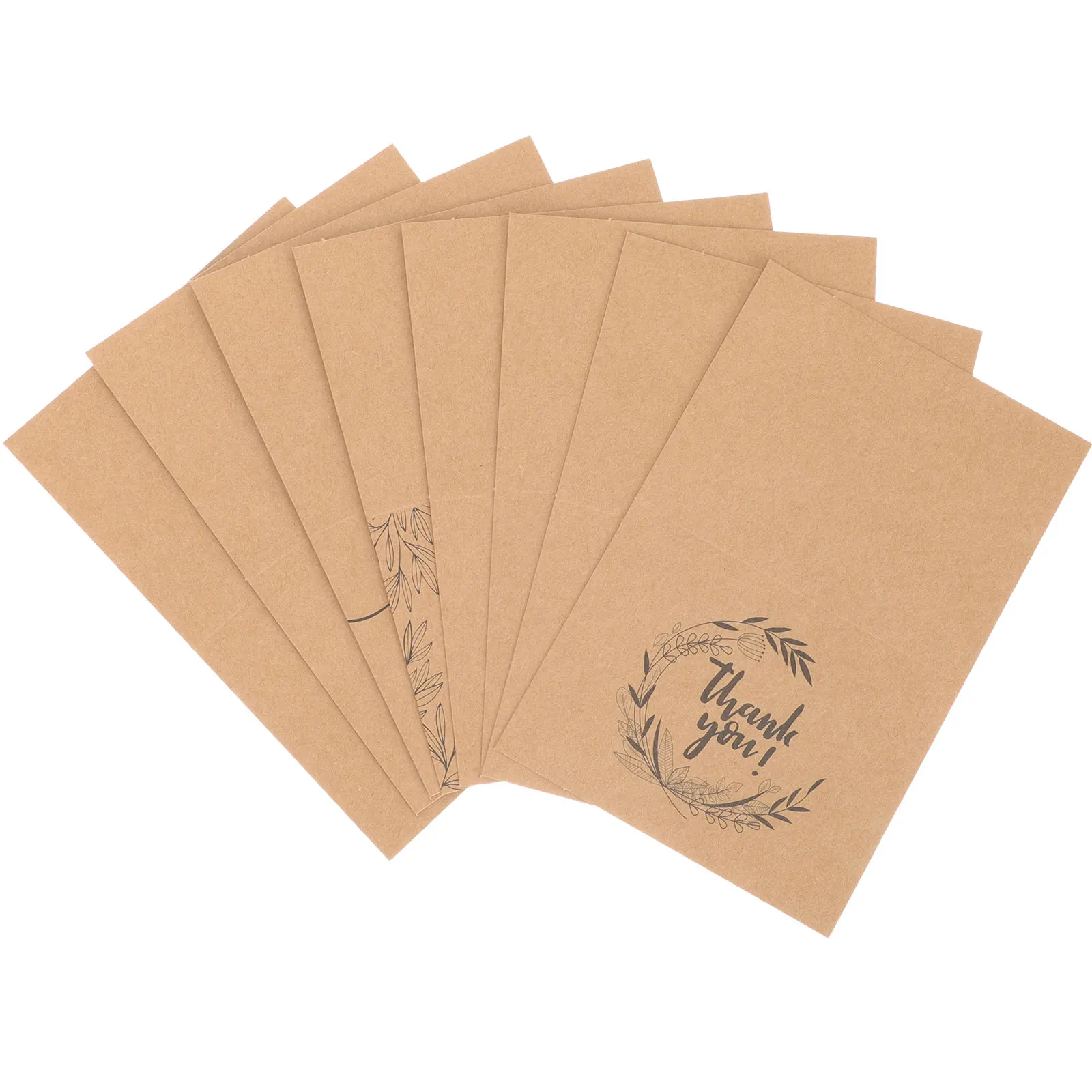 

16 Sets Thank You Card Gift Business Greeting Cards Craft Paper Elegant Kraft Small Teacher Bulk Appreciation