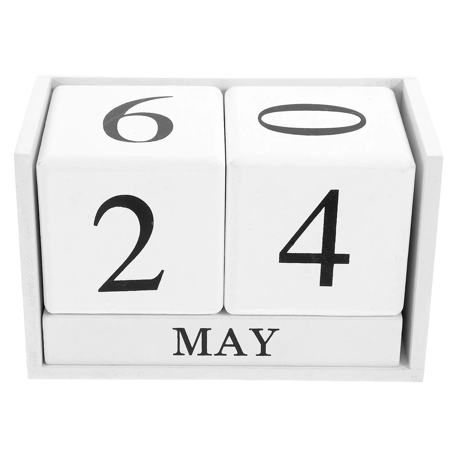 Wood European Perpetual Calendar Desk Date Month Adjustable Wooden Office Decor Creative Home Decoration Block Calendar