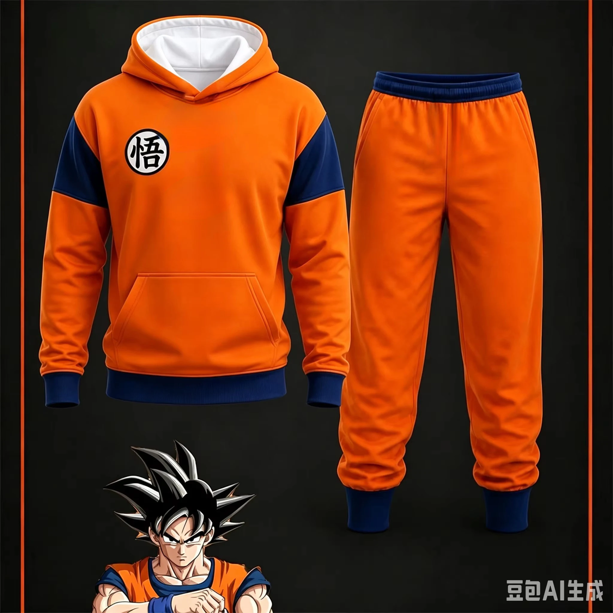 Autumn Winter New Dragon Ball Son Goku Cosplay 3D Hoodie Pants Set Men/Kid Casual Sports Set Oversized Quick-Dry Training Set ﻿