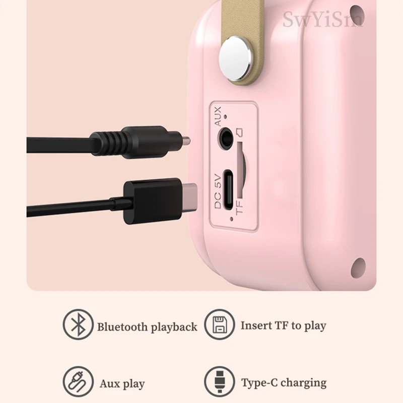 Ensemble audio de microphone UHF portable pour enfants, mini haut-parleur Bluetooth karaoké, caisson de basses sans fil, stéréo, fête à la maison, KTV, BElement