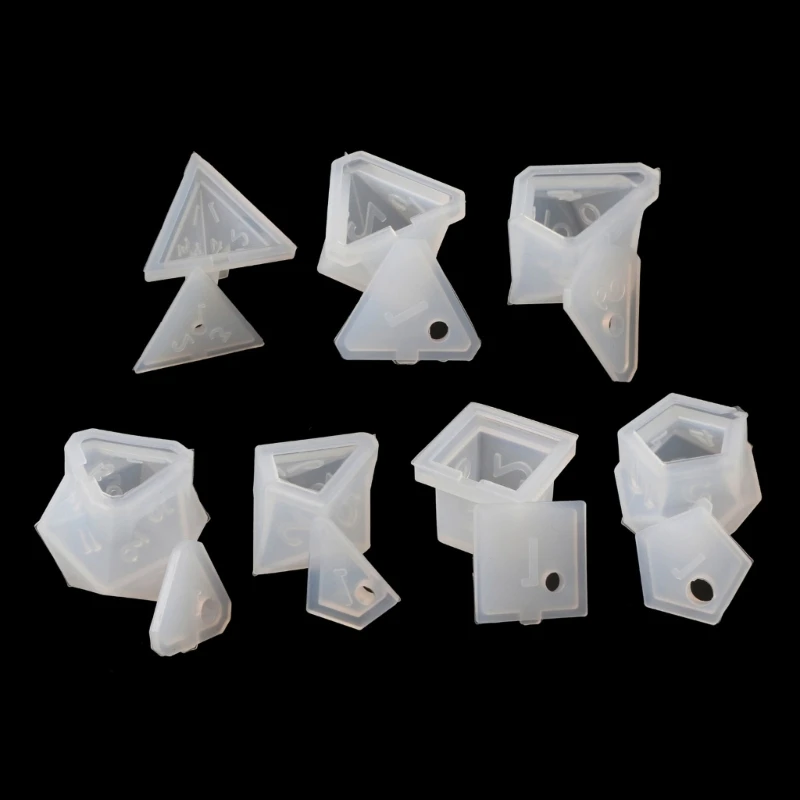 Set of 8 DIY Ornaments Moulds DIY Crafts Making Molds Resin Moulds Dices Shaped