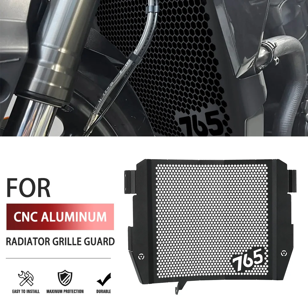 

For Street Triple Moto2 765 RS StreetTriple 765R 2023-2024-2025 Motorcycle Radiator Guard Protector Oil Cooler Cover Aluminum