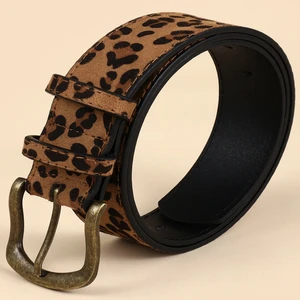 Pu Leopardo Stempel Frauengürtel, Boho -Stil, Slim Fit, Personalisiert 12 Oncinha -Gürtel für Vertrieb von Frauen - №2