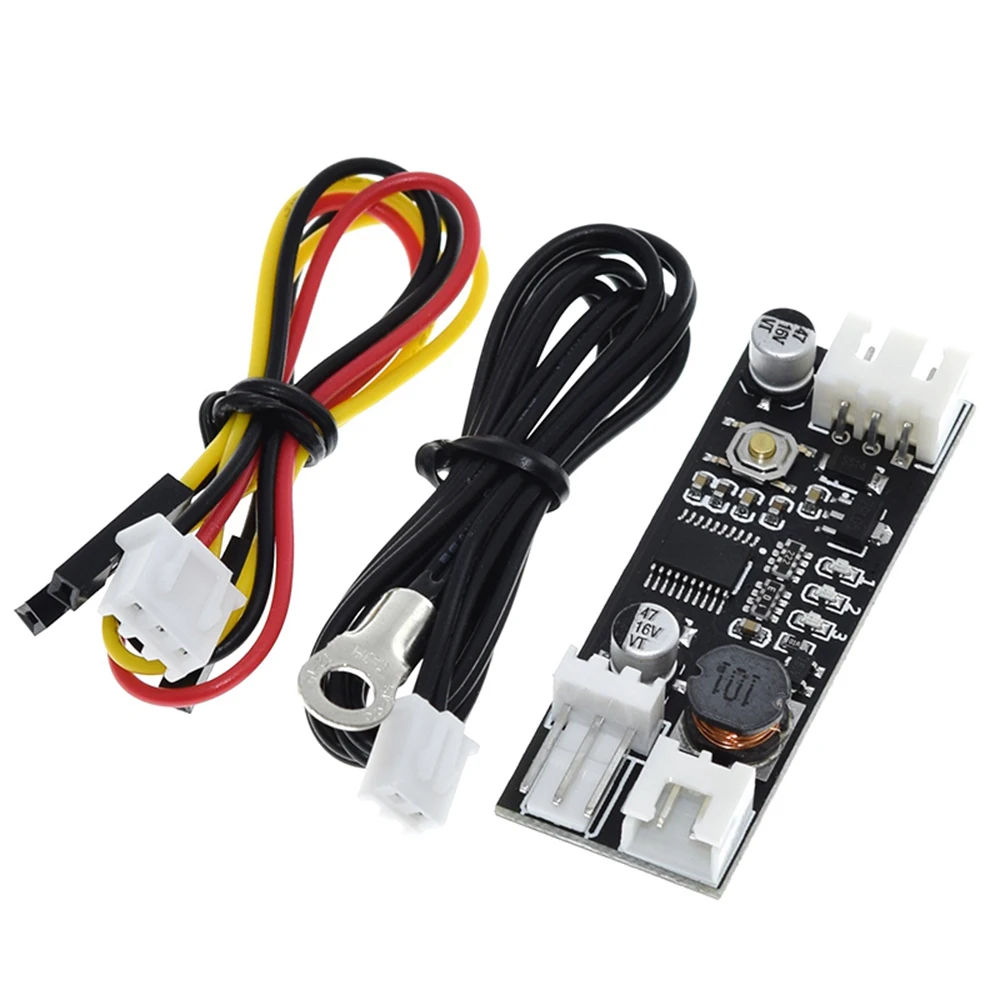 2-3 Wire DC 12V Temperature Control Denoised Speed Controller Regulator ON/OFF for Computer PC Fan with circular probe Governor