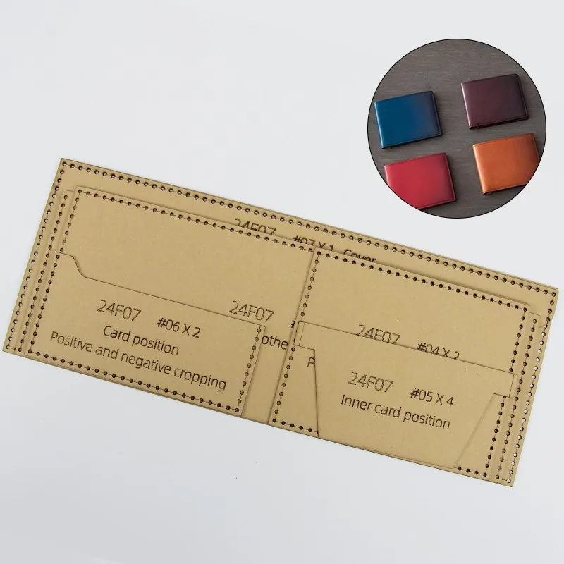 NUBECOM Handcraft Pocket Purse Making Paper Templates Stencil Set, Leather Tool, Wallet Leather Template, DIY Supplies