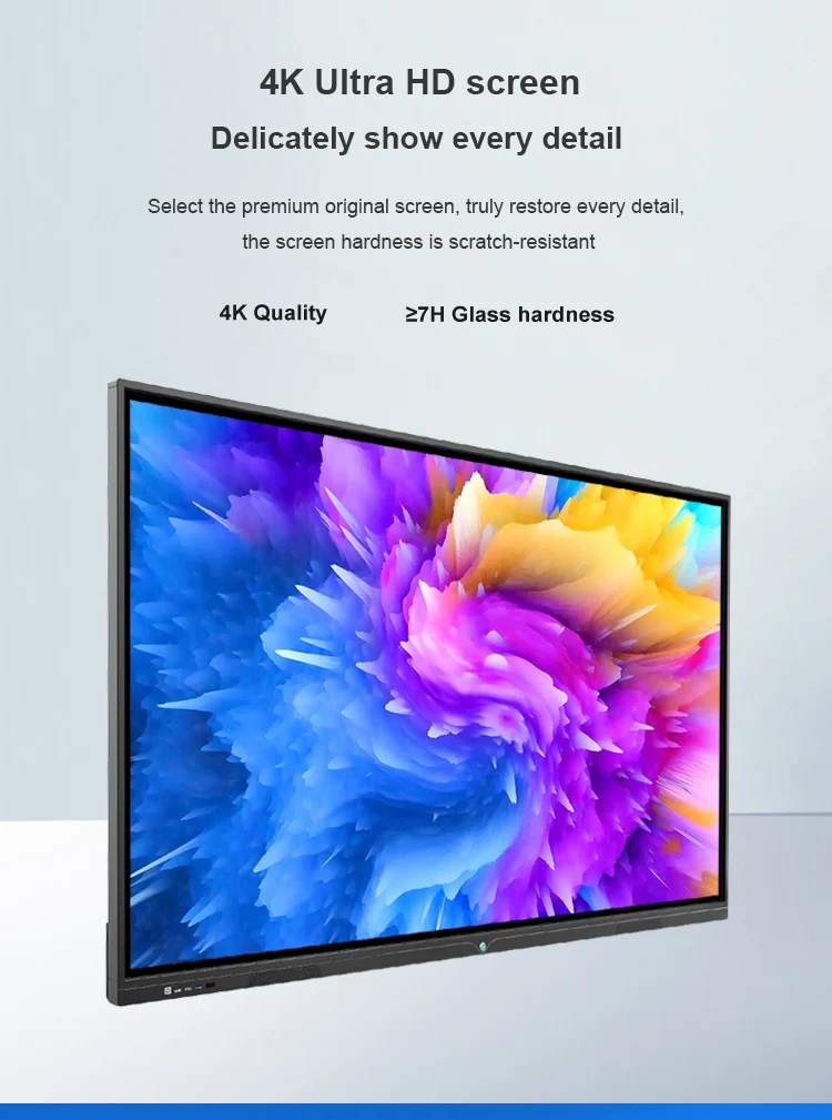 CUMEI 4K LCD Interactive Flat Panel 20-Point IR Touch Screen Android+Windows OS Smart Interactive Whiteboard Education 4G+32G