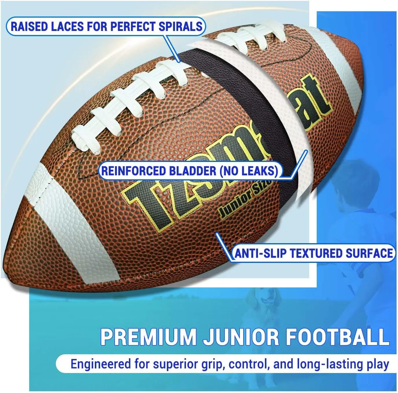 6Ft Inflatable Football Target Toss Game - Outdoor Party Sports Toy with Electric Pump & 4 Balls for Fun Activities