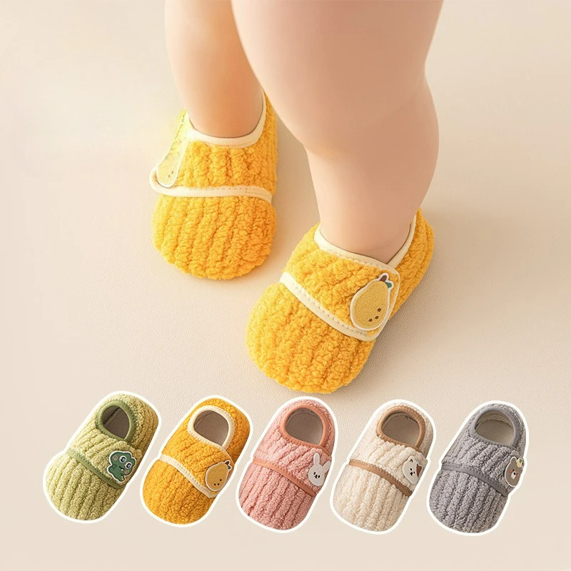 

Thickened Soft-soled Floor Shoes Autumn and Winter Non-slip First Walkers 2026 New Cute Unisex Shoes