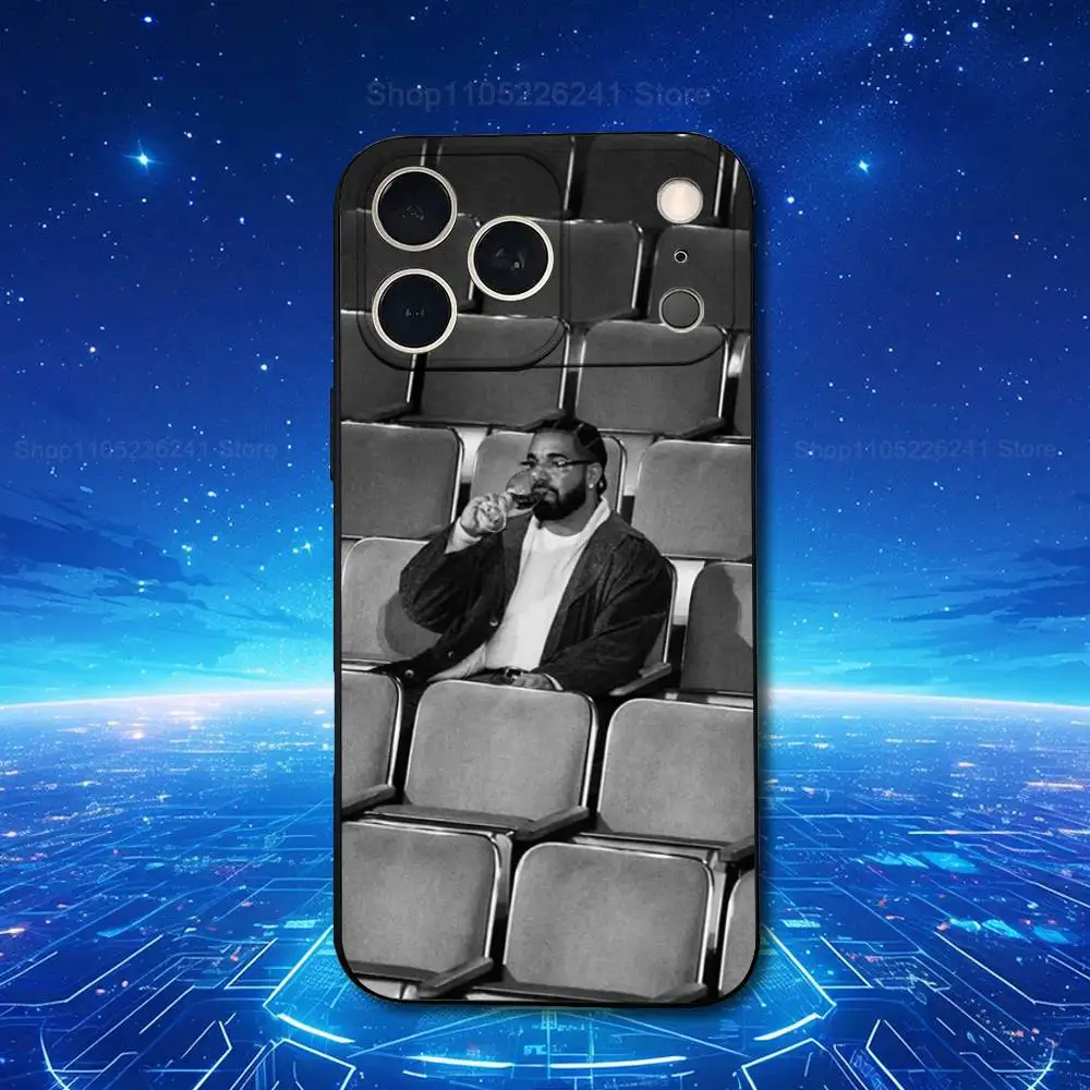 هاتف مغني الراب D-Drakes لهاتف iPhone 13,12,15,14,11,16,17,Plus,Pro Max,XS,X,XR,SE,Mini,8,7,Soft Silicone Black #3