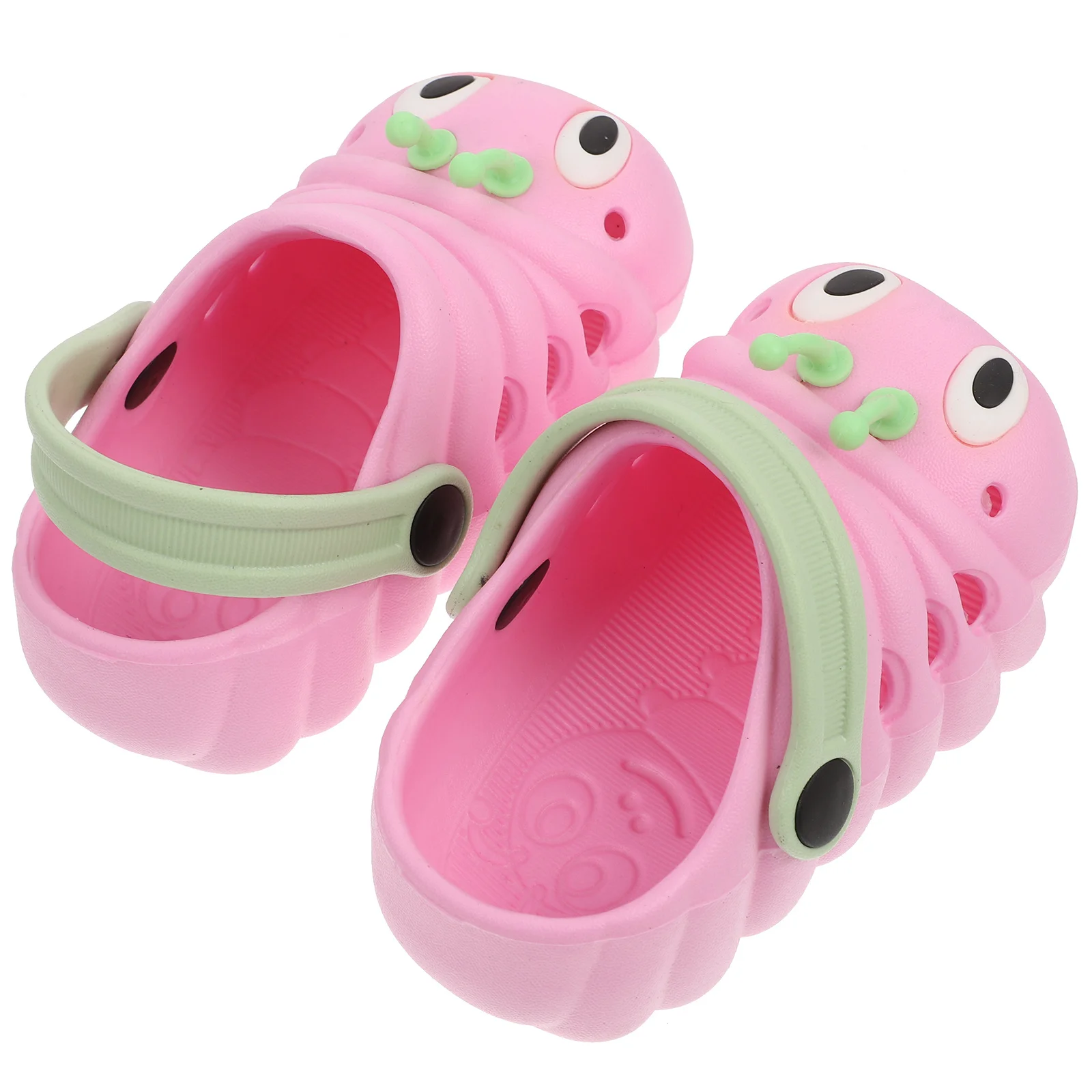 

1Pair Kids Non-Slip Beach Sandals Creative Cartoon Caterpillar Summer Shoes for Boys Girls Pink Size 26 Length 15.5cm