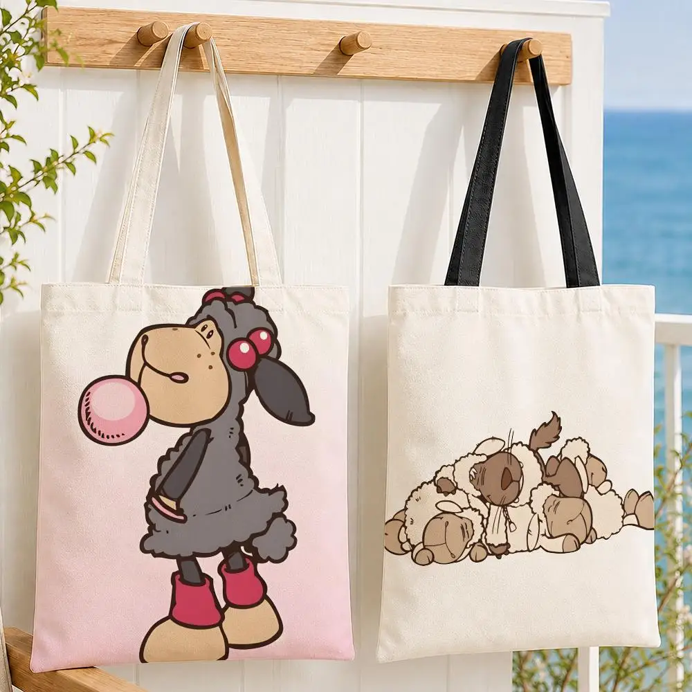 Bolsas de almacenamiento de marca N-Nici, bolso de lona para mujer, bolso de hombro de gran capacidad para ir de compras a la escuela