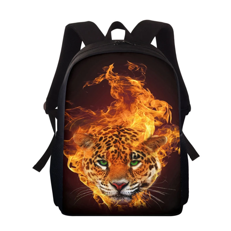 Lion Printed Children Schoolbag Laptop Bag Cheetah Girls Boys Travel Storage Backpacks Teenager Daily Casual Rucksacks Daypacks