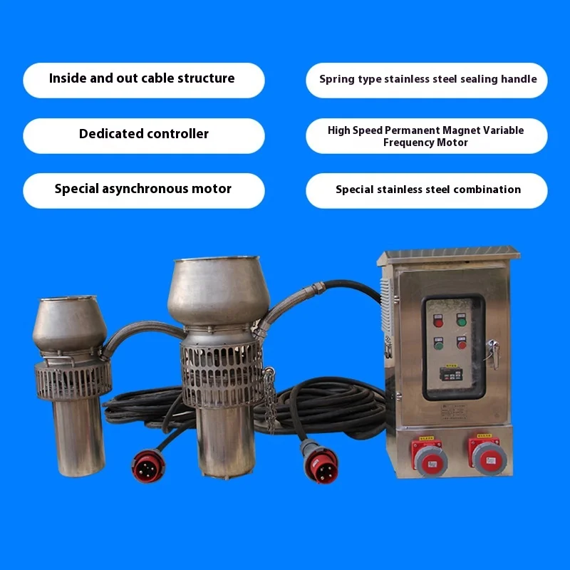 Single Stage 4 Inch Outlet Portable High-Pressure Fuel Submersible Pump Emergency Rescue Flood Control Centrifugal Design