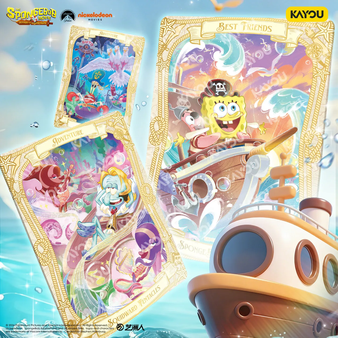 Original KAYOU SpongeBob SquarePants Card Fun Time Special Package Bikini Bottom 25th Anniversary Collection Card childrens Gift view 5