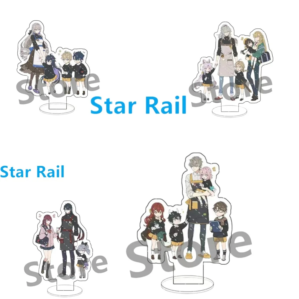 Anime Honkai Star Rail Figures Blade Kafka Jing Yuan Cosplay Acrylic Stand Model Plate Desk Decor Standing Sign Toy Gifts 4pcs