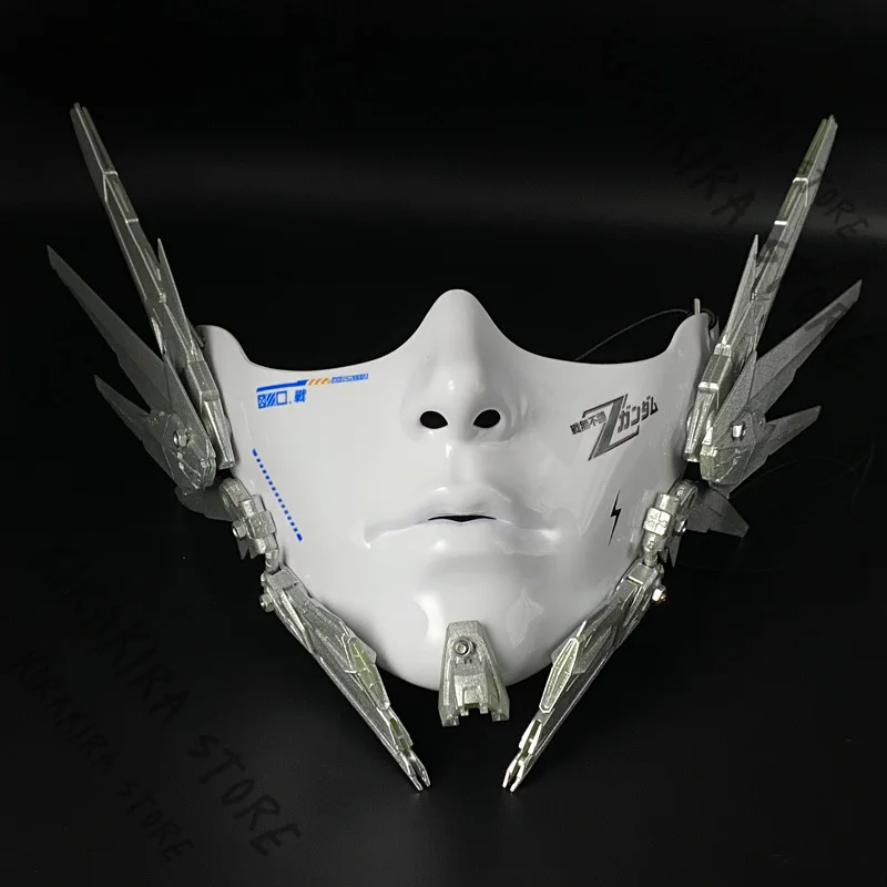 

Cyberpunk Mecha Style Mask Cosplay Costumes Props Half Face Masks Ornaments Anime Figurine Hallowmas Comic-con Mouth-muffle