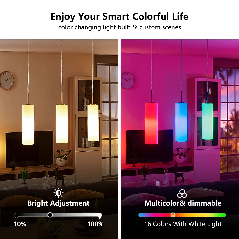 16 ألوان RGB لمبة LED متعدد الألوان لمبة E27 220 فولت الإضاءة المنزلية عكس الضوء 24 مفتاح التحكم عن بعد مصباح ذكي مصباح لتهيئة الجو