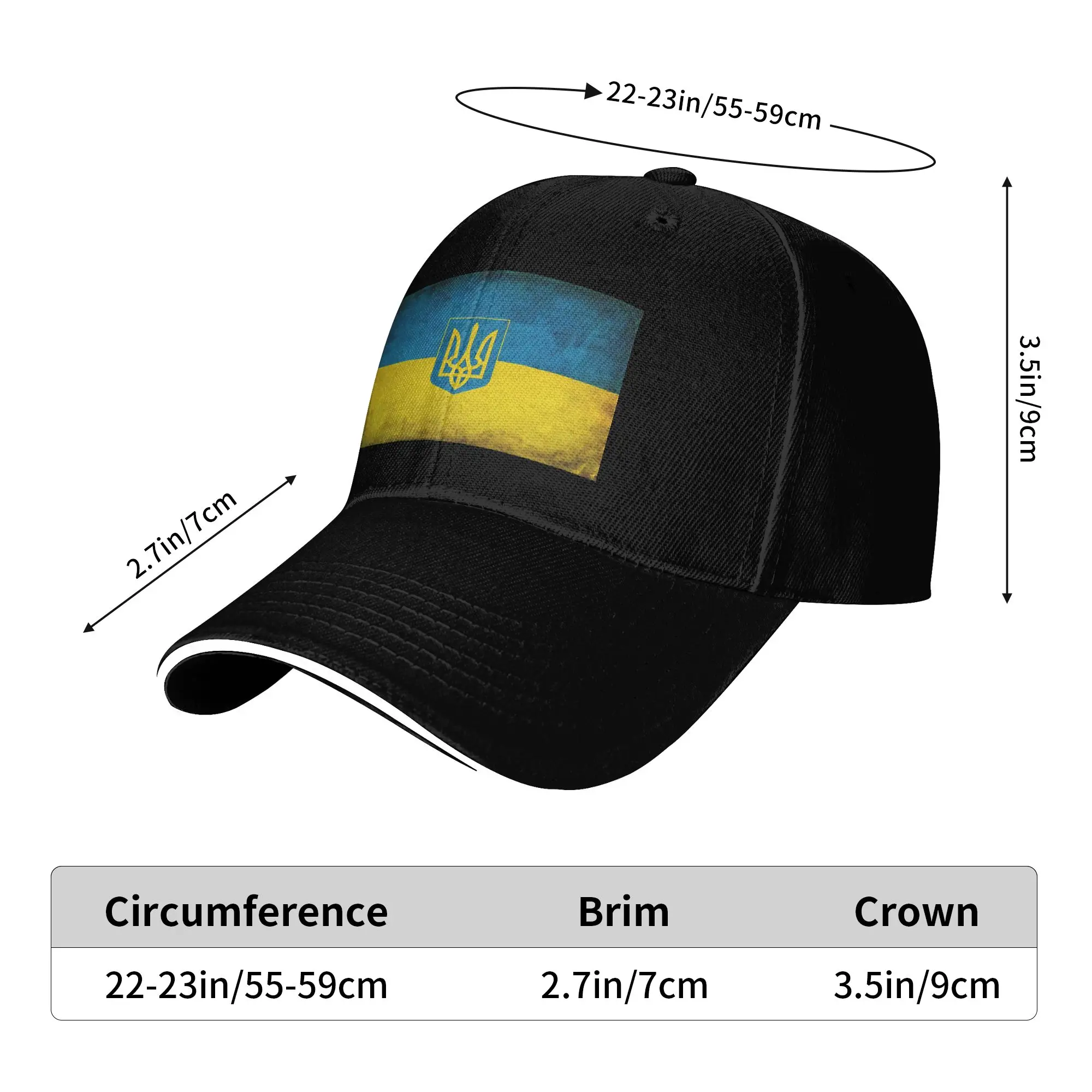 Ukraine Flag Active  Baseball Cap  Female Male Print Trucker Hat Summer y2k Cool Kpop Rock Sunscreen Baseball Caps