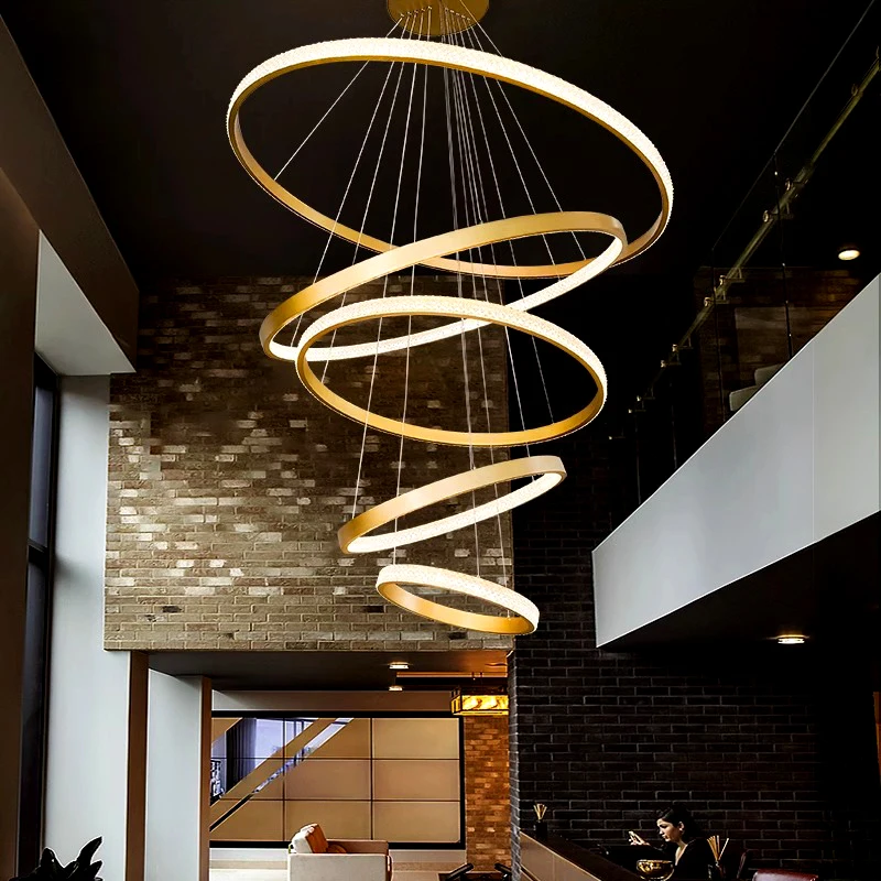 Imagem -03 - Modern Crystal Chandelier For Home Decoration Stair Pendant Lamp Living Room Pendant Lights Iluminação Interior