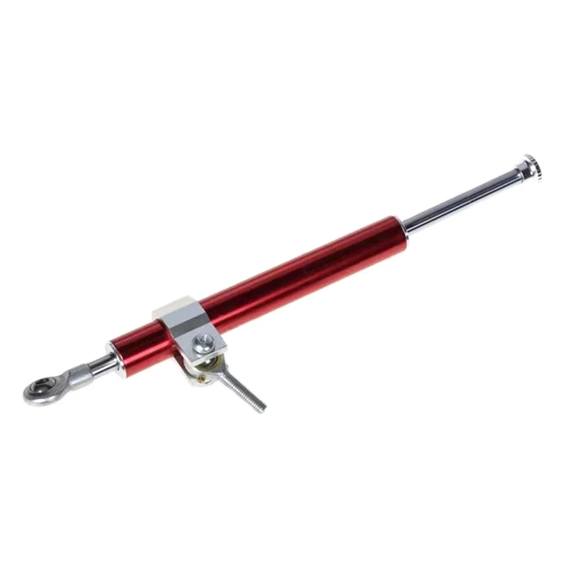 

Motorcycle Steering Damper Stabilizer Universal 330MM–Shock Absorber Direction Safety Control Red