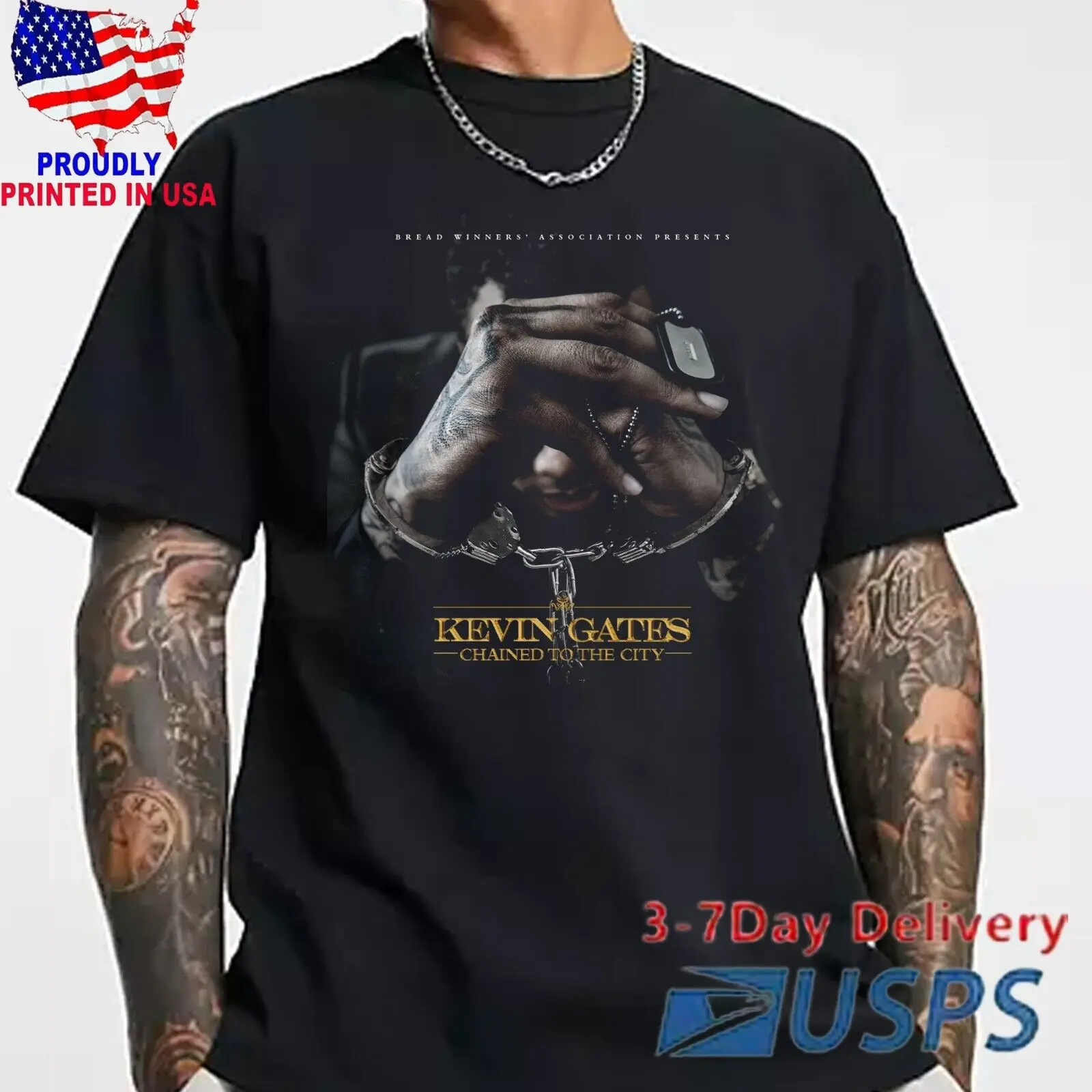 Rare The Ceremony - Album by Kevin Gates Short Sleeve Men S-5XL Tee QN1014