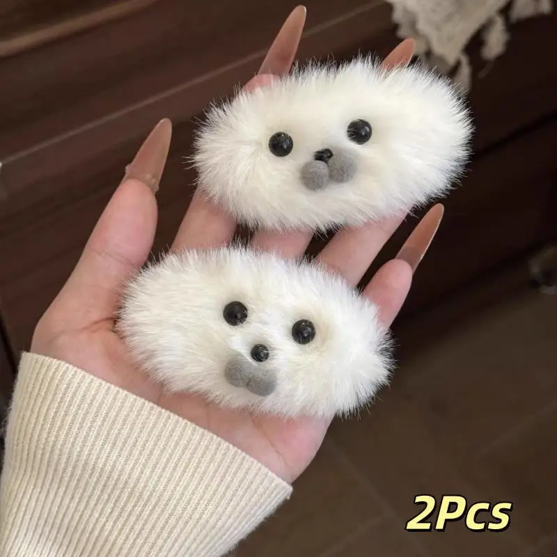 Urocza spinka do włosów w kształcie małej foki, uniwersalna ozdoba do włosów na jesień i zimę, urocza spinka do grzywki dla zwierząt, spinka do włosów na bok, do ujarzmiania niesfornych kosmyków.