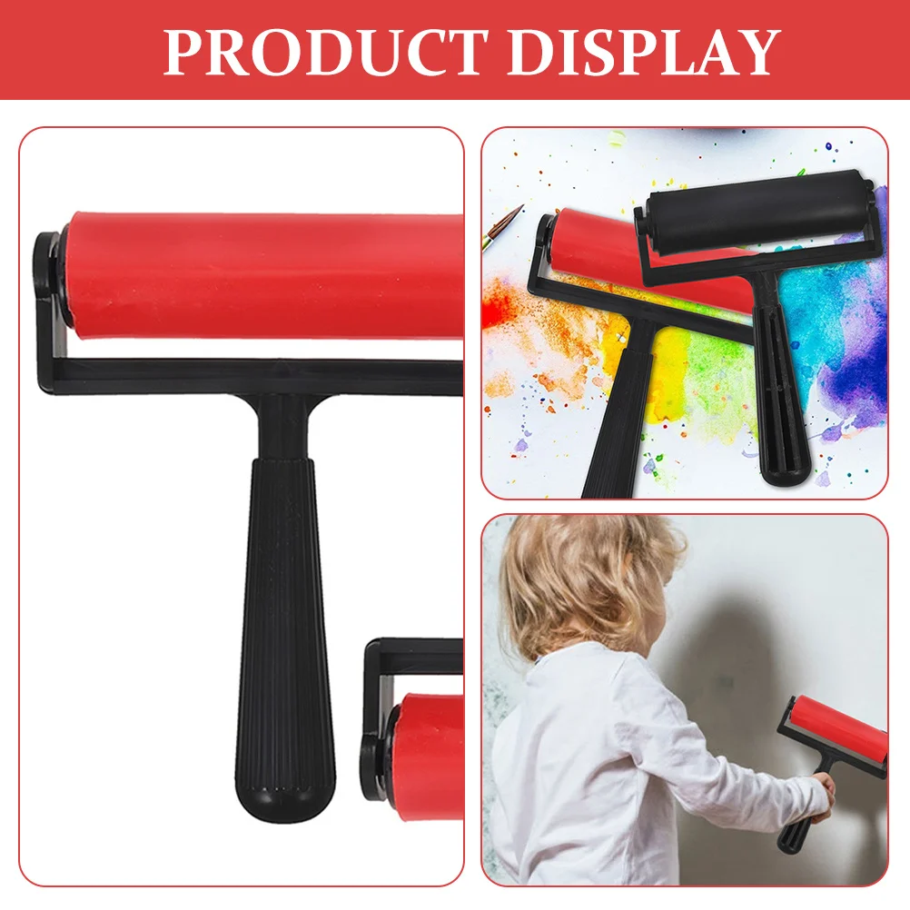 3 قطع من بكرات الحبر للطباعة والصياغة حتى توزيع الحبر على الأسطح الملساء، بكرة مطاطية يدوية للمشروعات الفنية #2