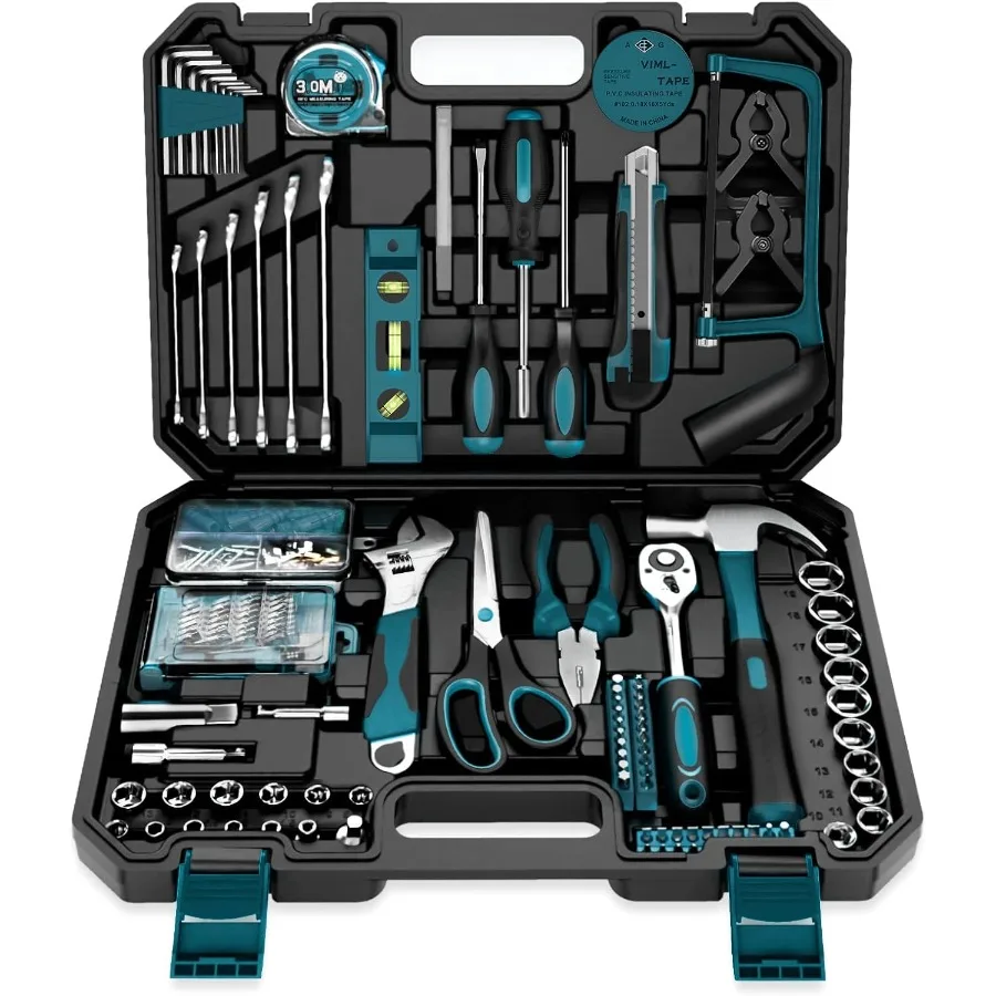 

Home Tool Kit 257PCs Comprehensive Household Basic Repair Tool Set for Men Women Versatile Hand Mechanic's Tool Set Including S
