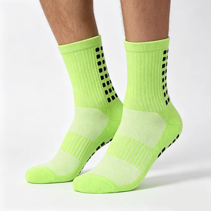 3/6/10pairs mens womens anti slip grip basketball rugby non slip grip socks towel bottom breathable shockproof sports view 4