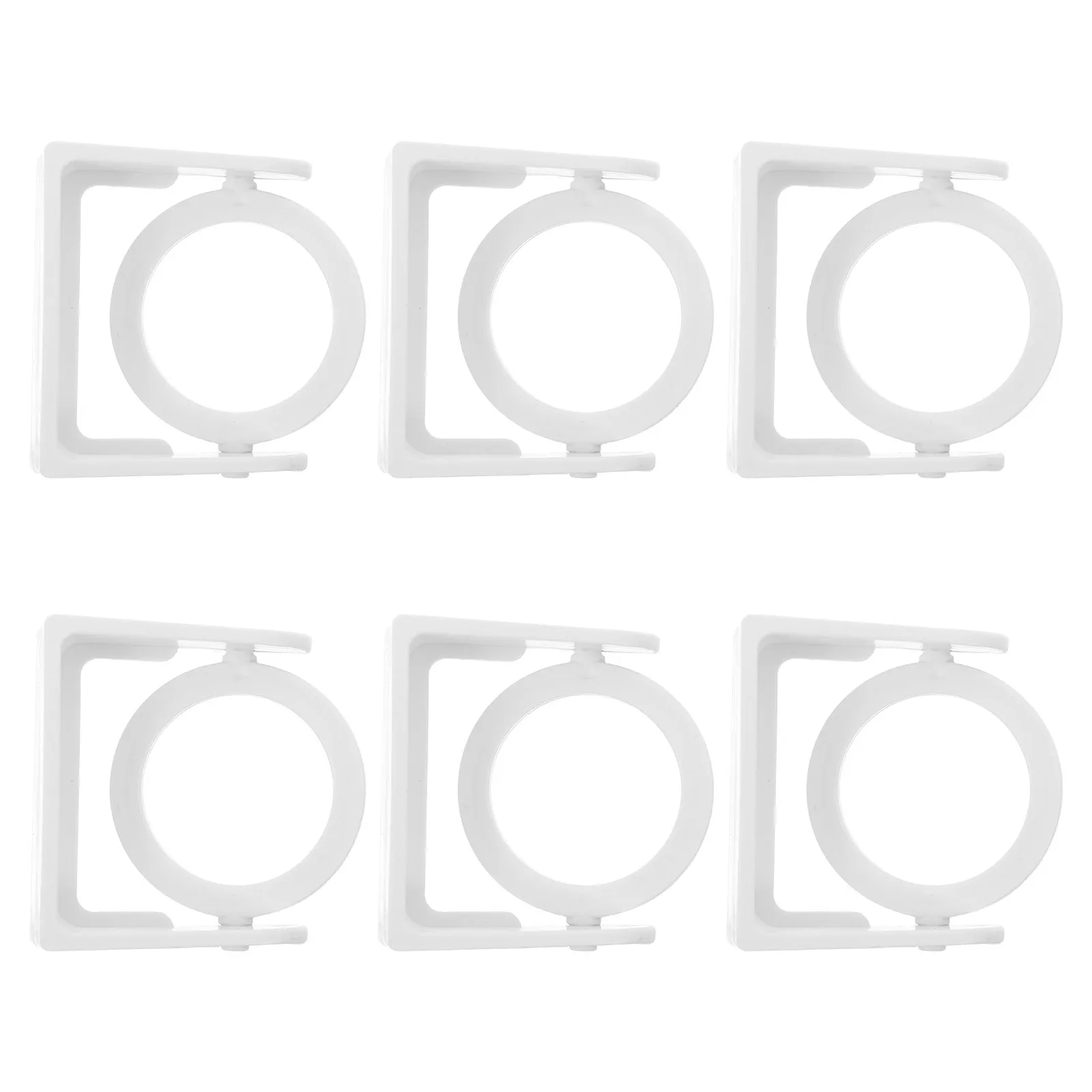 

6Pcs No Drill Curtain Rod Brackets Sturdy Wall Mount Curtain Hangers No Punching Needed Universal Pole Support for Living Room