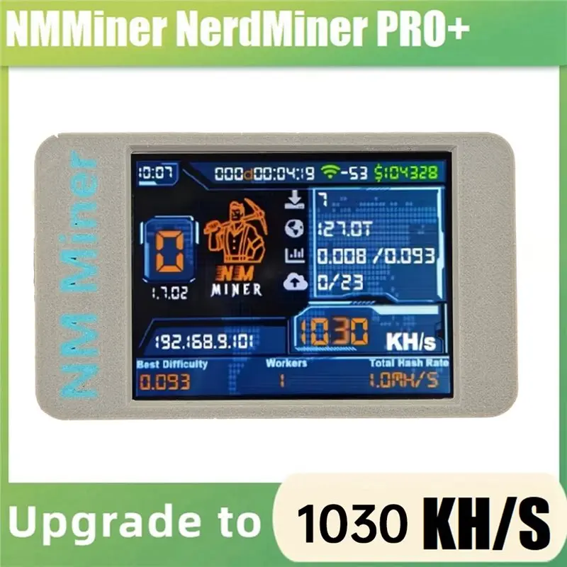 新登場！1030KH/S Nerdminer PRO Nmminer BTC ソロマイナー ビットコイン暗号ソロロトマイナー 2.8インチカラーディスプレイマイナー