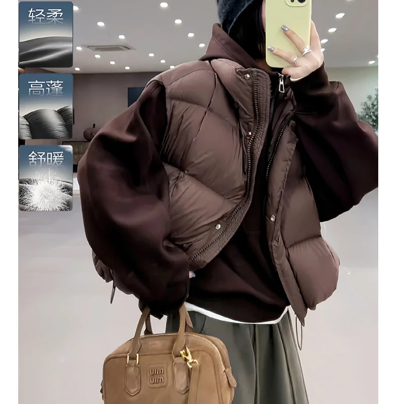 

куртка женская осенняя куртка зимняя Autumn Cotton-padded Women Vest Coat Zipper Sleeveless Jacket Casual Waistcoat Outerwear