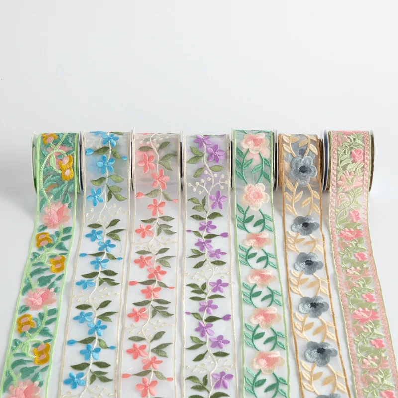 

New European Embroidery Hanfu Clothing Accessories Ribbon and Accessories Retro Ethnic Style Embroidery Patterns