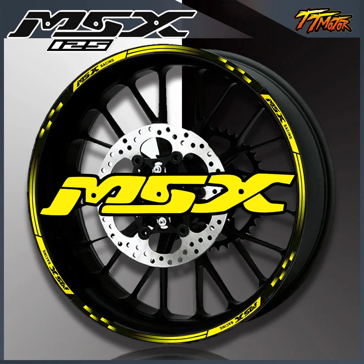 

Для MSX125 MSX125 Grom125 аксессуары для мотоциклов, наклейки, виниловые светоотражающие наклейки, обод ступицы колеса, полосатая лента, наклейки для мотоциклов