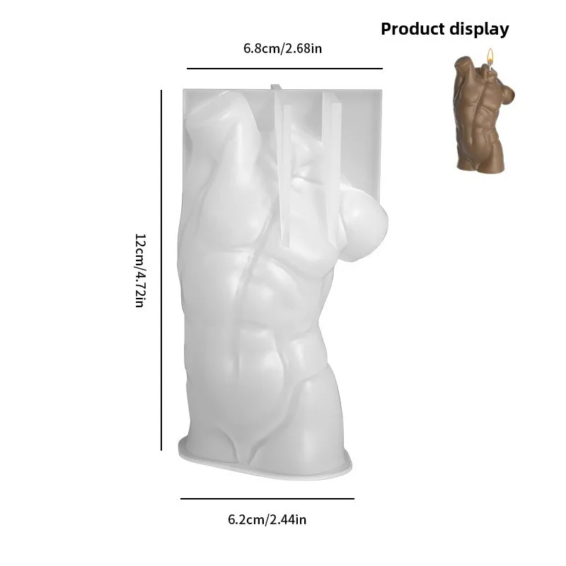 Stampo in silicone umano fai-da-te creativo mezzo ritratto aromaterapia corpo in gesso candela versare stampo regalo decorazione della casa ornamento