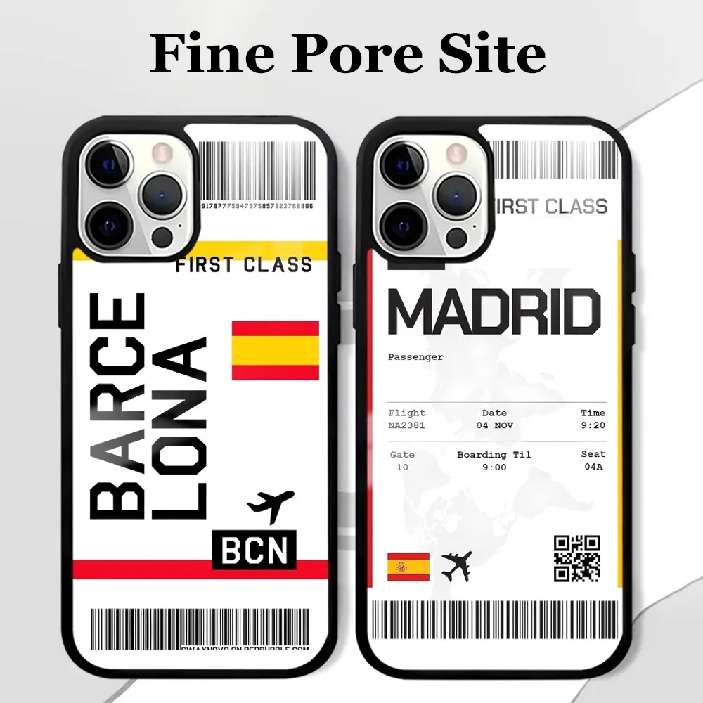 إسبانيا الصعود تمرير تذكرة حالة الهاتف آيفون 16 15 14 13 12 11 برو Xs ماكس ميني زائد Celulares الصلب فوندا #5