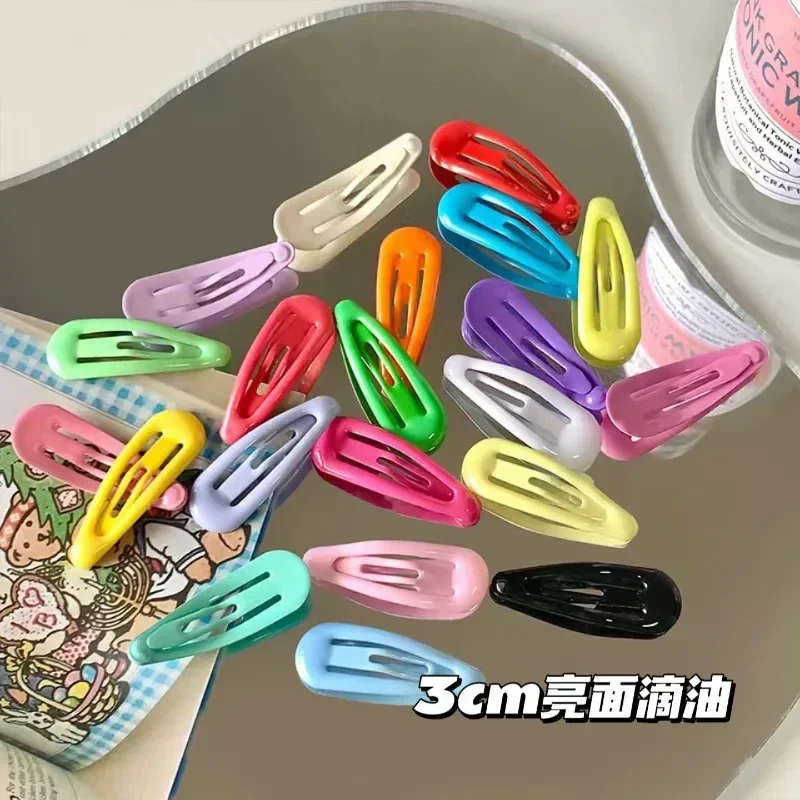 10pcs Mini 3cm Baby BB Clip Shiny Surface Kawaii Cute Candy Color Children Side Hair Pin Fashion Bangs Clip Kids Headwear