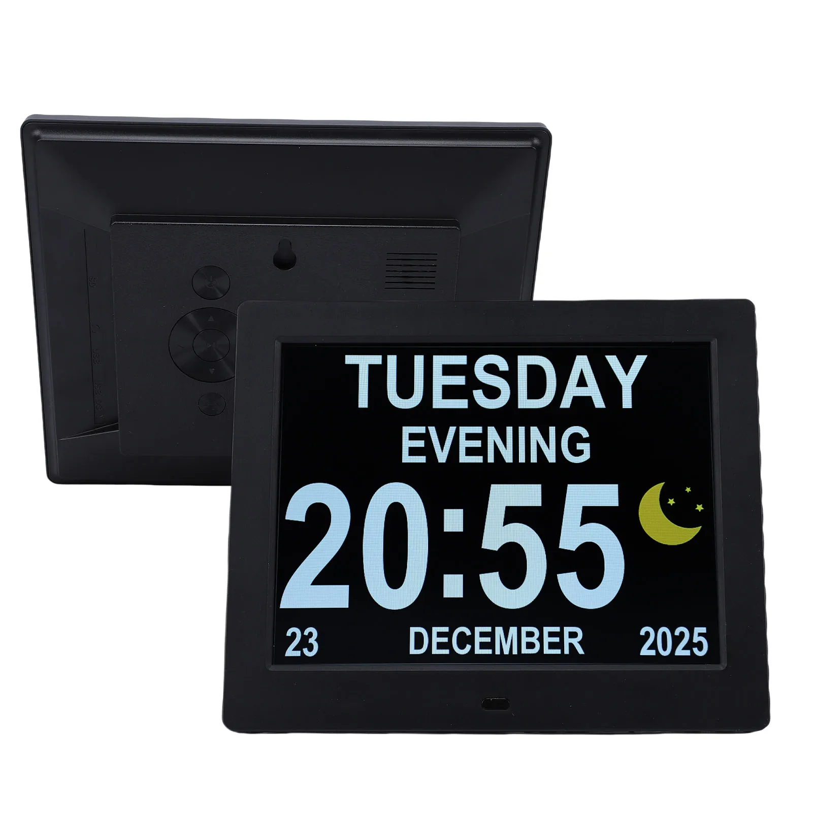 

Digital Clock with Remote Control Digital Clock with Remote Control 8inch Calendar Alarm Clock Time Date Display Video Playback