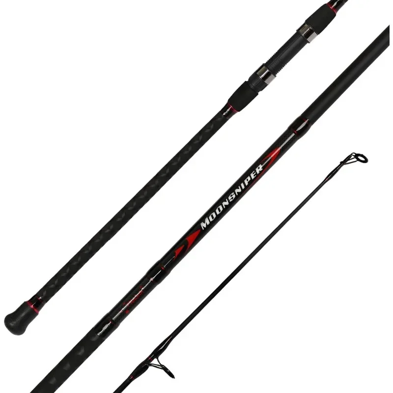 Surf Spinning Fishing Rod 2-Piece Graphite Travel Fishing Rod Non Slip Rubber Shrink Tube Handle Sports & Entertainment