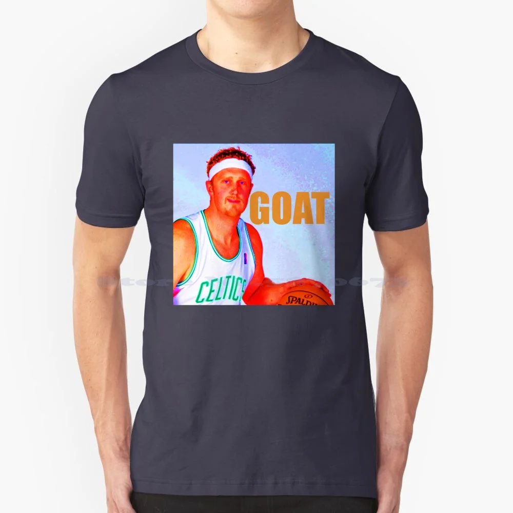 The Real Goat , White Mamba T Shirt 100% Cotton Tee Brian Scalabrine Goat Bastkeball Boston Larry Bird