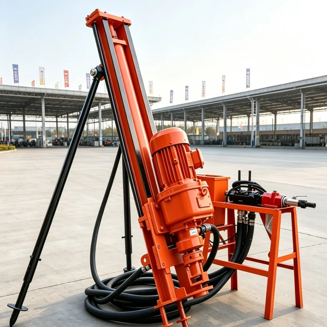 Customized Small Integrated DTH Drilling Rig, Simple Mobile Rock Drilling Equipment for Rural Infrastructure