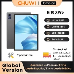CHUWI Hi10X Pro Unisoc T606 4G LTE 10,1 Zoll 800*1280 IPS Bildschirm 4GB RAM 128GB ROM Tablets 2,4G/5G Wifi Android 13 Tablet PC