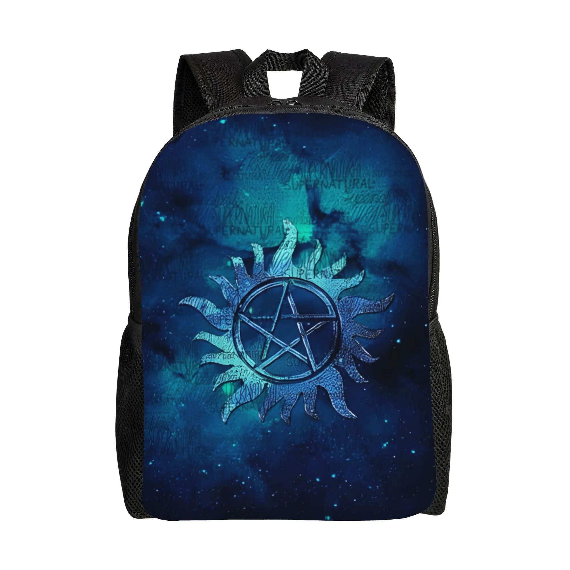 

Рюкзак Starry Supernatural с логотипом для мужчин, женщин, подростков, школьников, для походов, путешествий, повседневного использования, сумка для ноутбука Sam Dean, сумка через плечо для активного отдыха